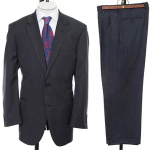 44R Jos. A. Bank Classic-Fit Gray Wool Two-Piece Suit 39x28.5 Trousers Jacket - Picture 1 of 10