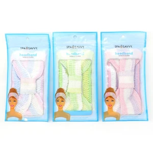 3 Pc Microfiber Shower Headband Wash Face Spa Hair Wrap Makeup Rest Bath - Picture 1 of 1