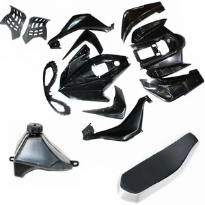 Kit de guardabarros de carenado de plástico NEGRO tanque de combustible asiento 125cc deportivo cuádruple bicicleta de tierra ATV - Imagen 1 de 12