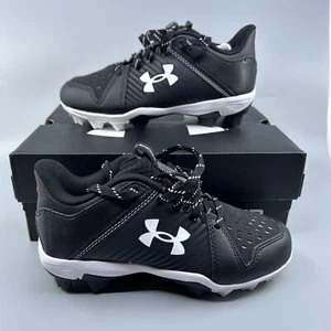 Under Armour Boys' UA Leadoff Low RM Jr. Baseball Cleats Boys 1.5Y Black White - Picture 1 of 9