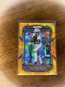 2022 Prizm Jonathan Taylor Orange Cracked Ice Colts 122 - Picture 1 of 2