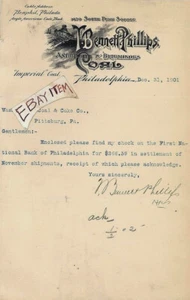 1901 T. Bennett Phillips Philadelphia Pennsylvania ANTRACITA CARBÓN BITUMINOSO LH - Imagen 1 de 1