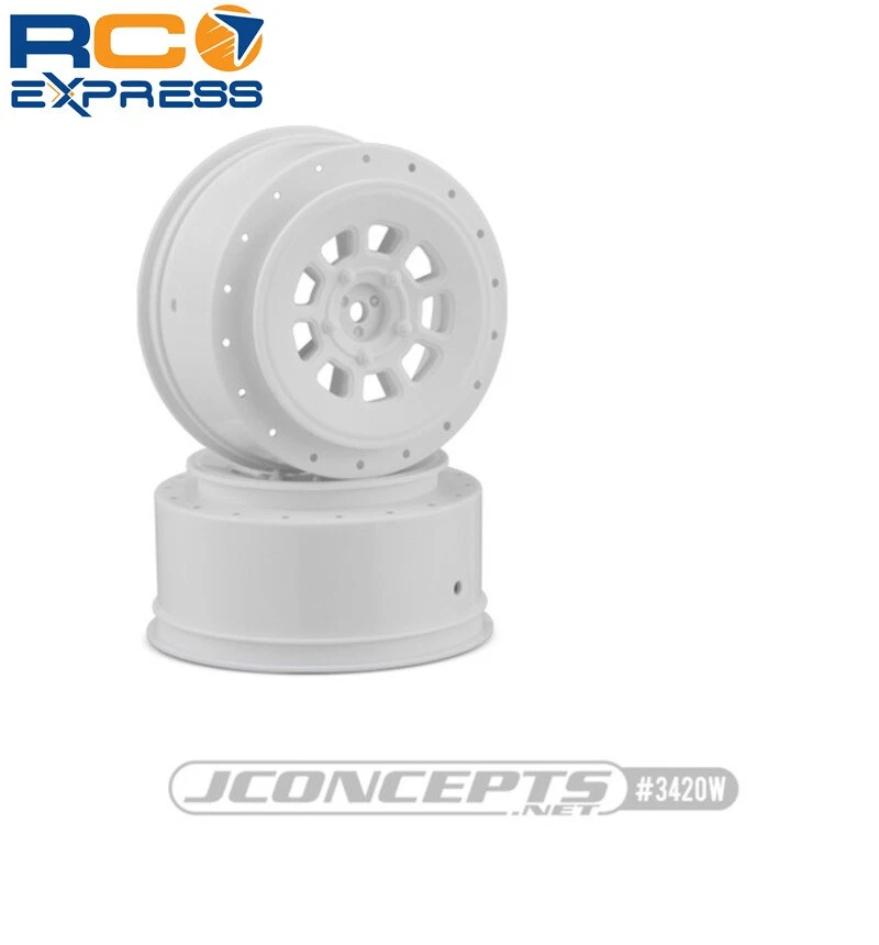 JConcepts 9-Shot 12mm Hex +3mm Offset Wheel White for SC10 / Sc6.1 2pc JCO3420W - Image 1 of 1