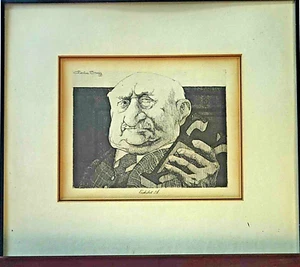 Charles Bragg (1931-2017) Etching 'Exhibit A' Signed, Framed Artwork 12" x 14 - Picture 1 of 5