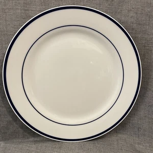 Oneida Maitre D' Essteller blau gestreift EUC 11." - Bild 1 von 4