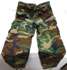 US Military Issue Woodland Camo Size Small Long Cargo Pants Waist 27-31 Trouser - Picture 1 of 7