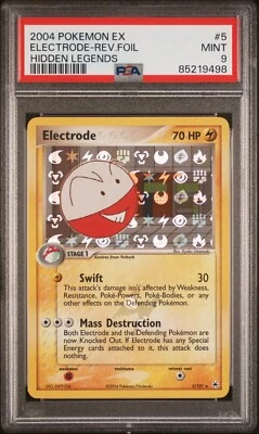 2004 | Pokémon | EX Hidden Legends | Electrode | Reverse Foil | #5 | PSA 9 | - Image 1 of 2