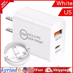 For Pixel 8 Pro 7A 6 5 4 Type C Fast Wall Charger PD QC3.0 Power Adapter - Picture 1 of 17