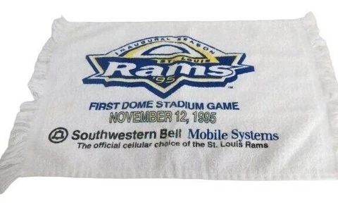 St Louis RAMS Inaugural Season 1st Dome Stadium Towel  November 12,1995 Cover