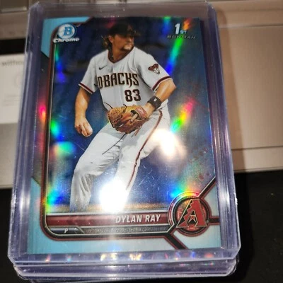 2022 1ST BOWMAN DRAFT CHROME SKY BLUE #BDC-191 DYLAN RAY RC - ARIZONA - Image 1 of 4