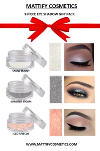 Holiday Makeup Sparkly Ice White Eye Shadow Silver Christmas Stocking Stuffer - Picture 1 of 7