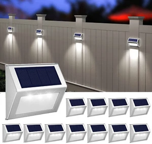 Solar LED Outdoor Deck Lights Waterproof Garden Step Stairs Fence Backyard Patio - Picture 1 of 22