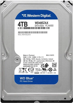 Western Digital WD Blue 4TB Hard Disk Interno 3.5" 5400 RPM SATA 256 MB WD40EZAX - Immagine 1 di 4