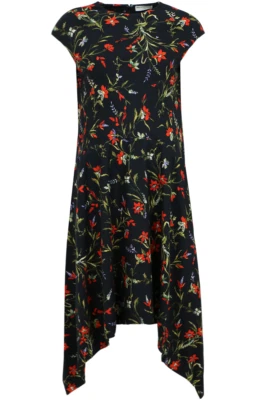 Vestido BALENCIAGA Trompe l'œil Efecto Huevo Estampado Floral Amapola Talla FR 40 / US 8 Foto 1 de 4