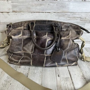 Dooney & Bourke Florentine Vacchetta Croco Cuero Repujado De Colección - Imagen 1 de 24