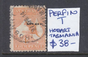 PERFIN: " T " ON 4d ORANGE ROO SCARCE!!! - Bild 1 von 1