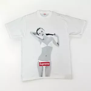 T-shirt Supreme X Kate Moss 2004 (10° anniversario) scatola logo vintage - Foto 1 di 9