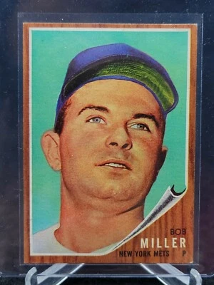 Bob Miller Topps 1962 número alto #572 New York Mets centrado bien resistente Foto 1 de 2