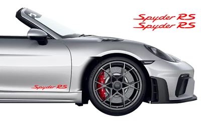PAR DE CALCOMANÍAS ADHESIVAS DE PUERTA PREMIUM PARA PORSCHE BOXSTER SPYDER RS -CUALQUIER COLOR Foto 1 de 4