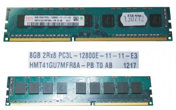 Fujitsu 8GB 2Rx8 PC3L-12800E DDR3-1600 U ECC Server Memory S26361-F5312-L518 - Image 1 of 1
