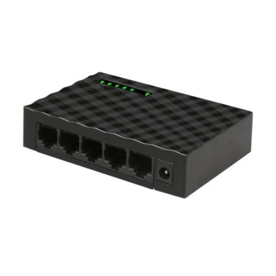 Network 5 Ports RJ45 Ethernet Fast 100M Switch 10/100Mbps Hub Full/Half Duplex - Image 1 of 4