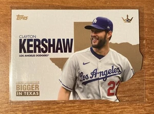 2022 Topps X Bobby Witt Jr Crown Collection BIT3 Clayton Kershaw Bigger In Texas - Picture 1 of 2