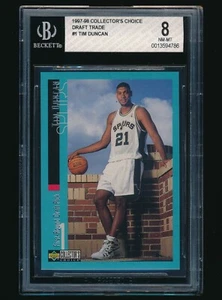 1997-98 Collector's Choice Draft Trade rookie #1 Tim Duncan RC BGS 8 - Picture 1 of 2