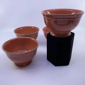 Pottery Barn Cambria Persimmon Cereal / Soup / All Purpose Bowls Set Of 4 - Picture 1 of 14