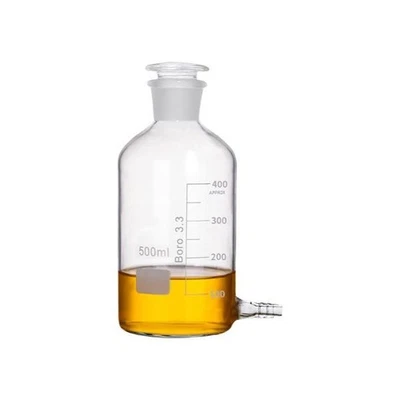 Transparent Reagent Bottles 125ml-5000ml Lab Glassware with Side Nozzle - Image 1 of 4