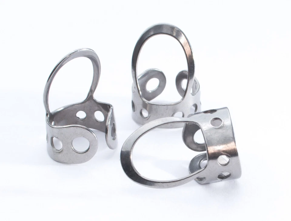 3 x Stainless Steel, Open Design, Metal Finger Picks for Guitar, Banjo, Dobro... - Image 1 of 3