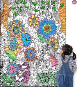 Extra Large 63”x48” Coloring Poster - Perfect for Family Fun Tree Of Life - Picture 1 of 2