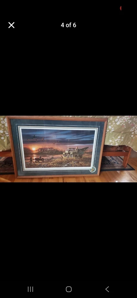 TERRY REDLIN OTOÑO NOCHE PERSONALIZADO ENMARCADO Y MATE FIRMADO CERTIFICADO DE AUTENTICIDAD 40 x 28 EDICIÓN LIMITADA Foto 1 de 4