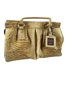 Brahmin Bag Croc-Embossed Handbag Dillard's Purse Exclusive Design Tan Eloise - Picture 1 of 23