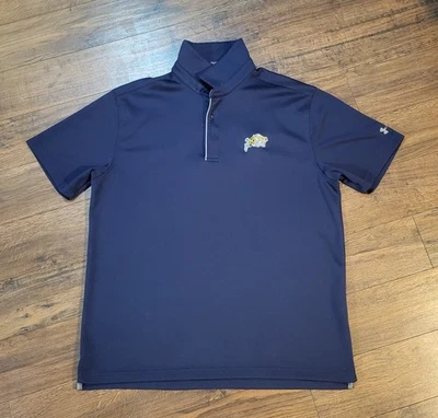 Navy Midshipmen Under Armour Mens Heatgear Polo Navy Blue XL Mascot Logo - Image 1 of 4
