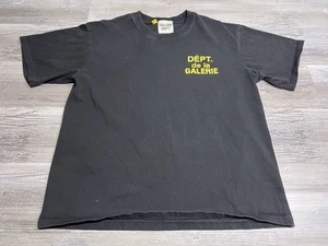 Gallery Dept French Logo T-Shirt Unisex M Dept de la Galerie Short Sleeve Black - Picture 1 of 9