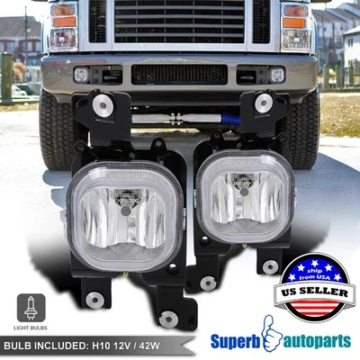 Fits 2008-2010 Ford F-250 F-350 F-450 F-550 Super Duty Fog Lights Driving Lamps Foto 1 de 4
