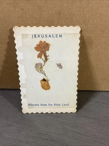 Vintage Jerusalem Blumen aus dem Heiligen Land Karte B43 - Bild 1 von 5
