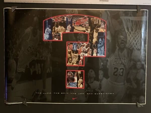 Vintage Chicago Bulls Michael Jordan Any Questions 1995 Nike Poster 23” X 34.5” - Picture 1 of 11