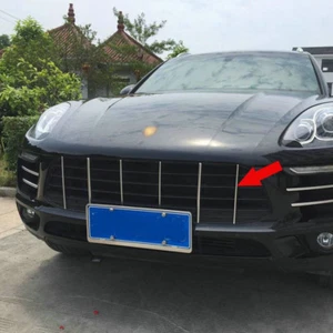 Fits Porsche Macan 2015-2018 Matte Stainless Steel Front Grille Grill Cover Trim - Picture 1 of 7