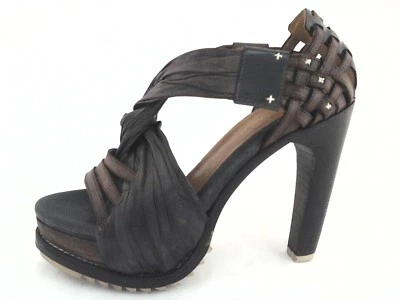 Salto RAG & BONE ISIS marrom tecido com bombas deslizantes de patente verde EUA 5 UE 35 US$ 898 - Imagem 1 de 4