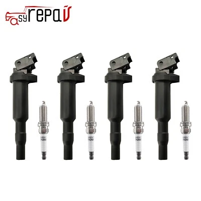 4x bobinas de encendido + 4x bujías de iridio para BMW 320i 328i 428i 2014-2016 2,0 L Foto 1 de 4
