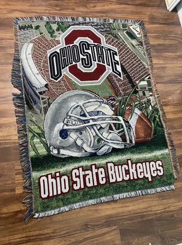 Vintage Ohio State Buckeyes Throw Blanket Cover