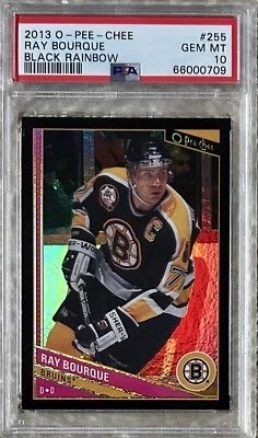 2013 OPC BLACK RAINBOW /100 RAY BOURQUE PSA 10 POP 1 - Image 1 of 2