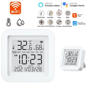 Smart WiFi Temperature Humidity Sensor Thermometer Hygrometer Alexa Google/Tuya - Picture 1 of 15