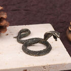Antique Bronze Color Cobra Miniature Figurines Zodiac Snake Animal Desk Decor