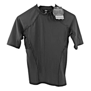 Crane Rashie Tee Shirt Men Size Small Black Short Sleeve Compression Top NWT - Picture 1 of 9