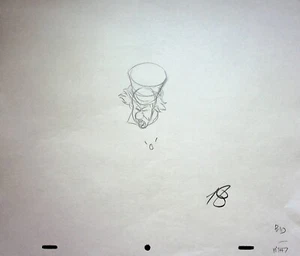Lápiz dibujado a mano House of Mouse 2001 producción MAD HATTER FIRMADO Romy Garcia - Imagen 1 de 3