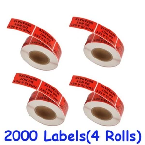 4 Rolls 1" X 2" This Is a Set Do Not Separate Shipping Stickers Labels 500/Roll - Picture 1 of 6