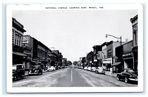 Postal A14 de la Avenida Nacional mirando al este de Brasil Indiana IN - Imagen 1 de 2
