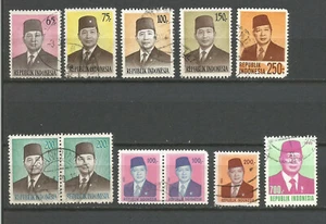 Indonesien 11 Briefmarken Präsident Suharto /T7951 - Bild 1 von 1